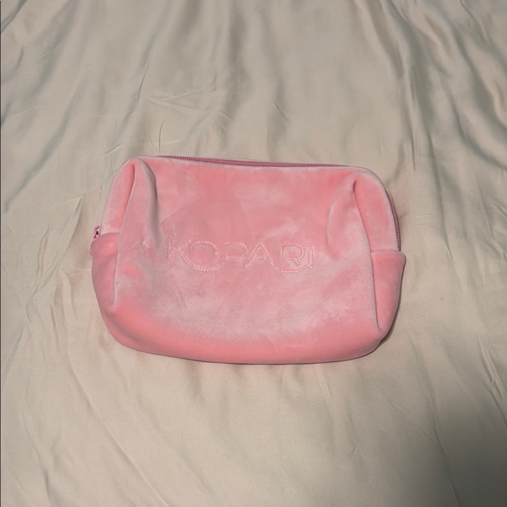 Kopari Pink Cosmetic Bag Soft Slouchy Design